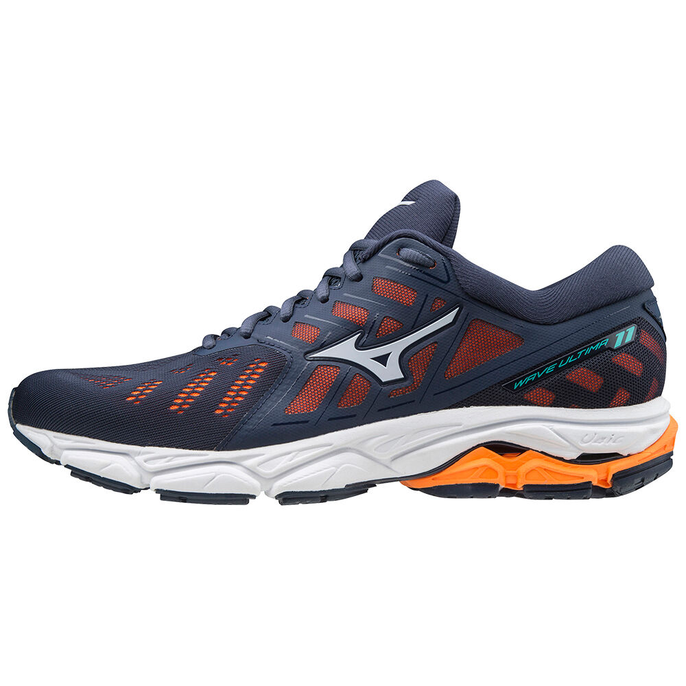 Sapatilhas Running Mizuno Wave Ultima 11 - Homem - Azul Anil/Laranja - TAZYW1567